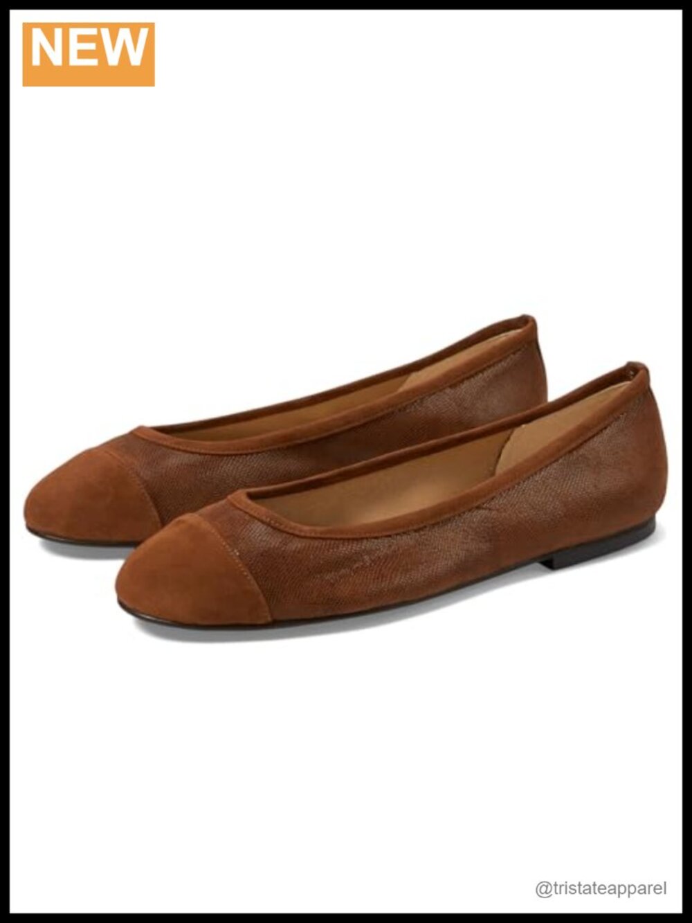 Suede Ballet Flat Slip-On Round Toe Leather Lined Comfort Shoe